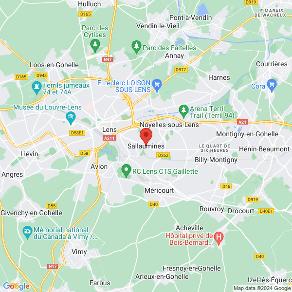 Sallaumines - Google map