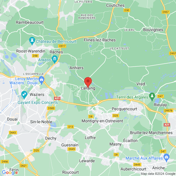 Lallaing - Google map