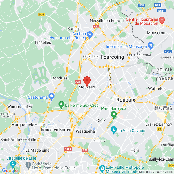 Mouvaux - Google map