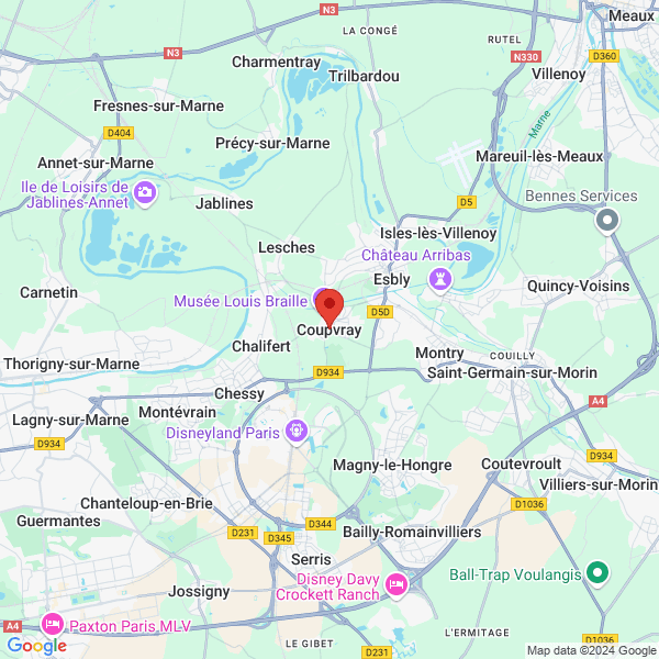 Coupvray - Google map