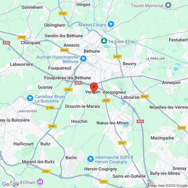 Verquin - Google map