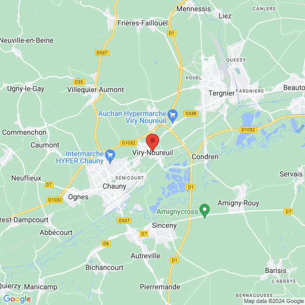 Viry-Noureuil - Google map