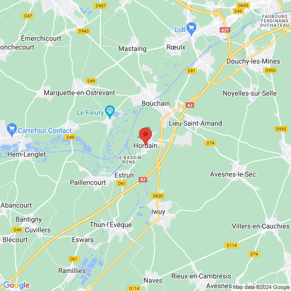 Hordain - Google map