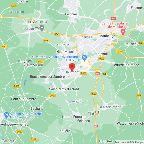 Hautmont - Google map