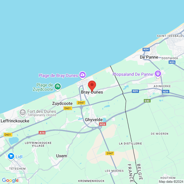 Bray-Dunes - Google map