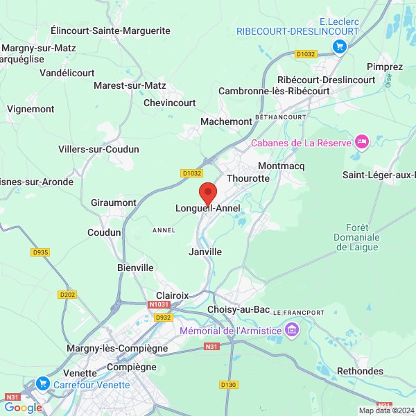 Longueil-Annel - Google map