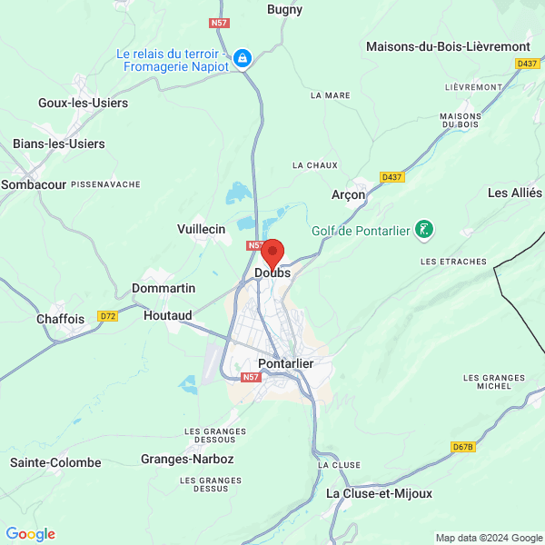 Doubs - Google map