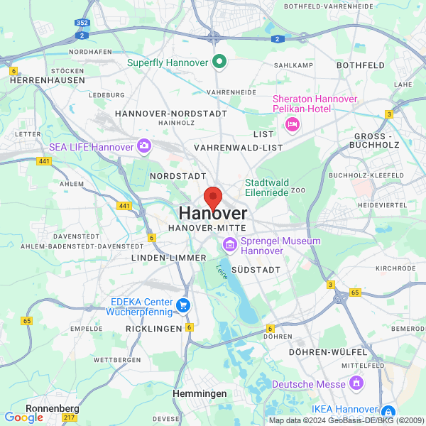 Hanovre - Google map