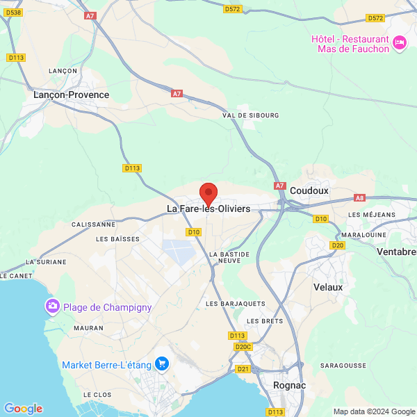 La Fare-les-Oliviers - Google map