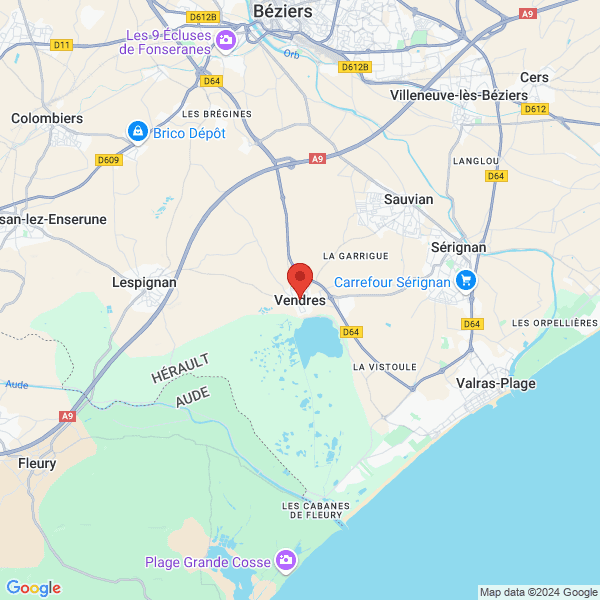 Vendres - Google map