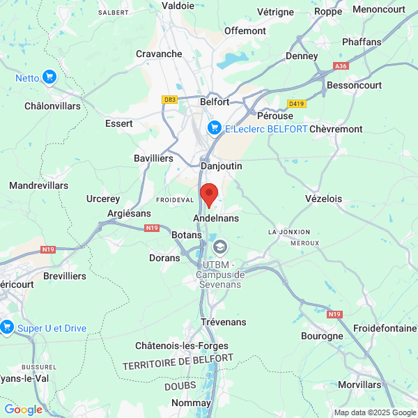 Andelnans - Google map
