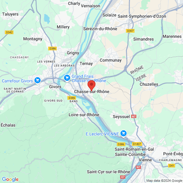 Chasse-sur-Rhône - Google map
