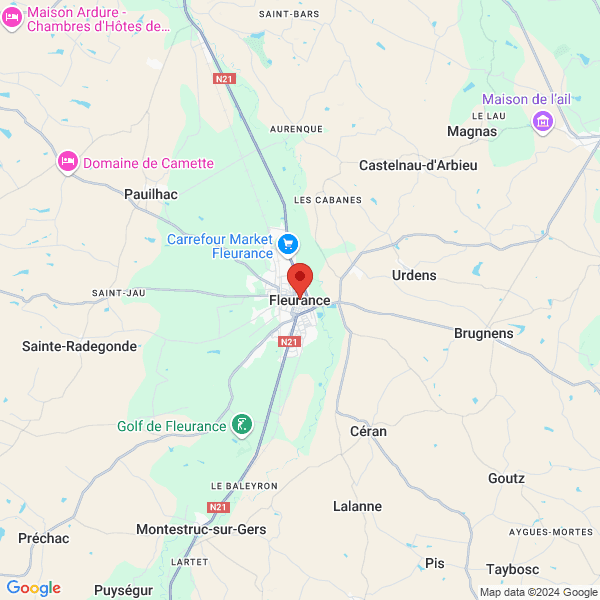 Fleurance - Google map
