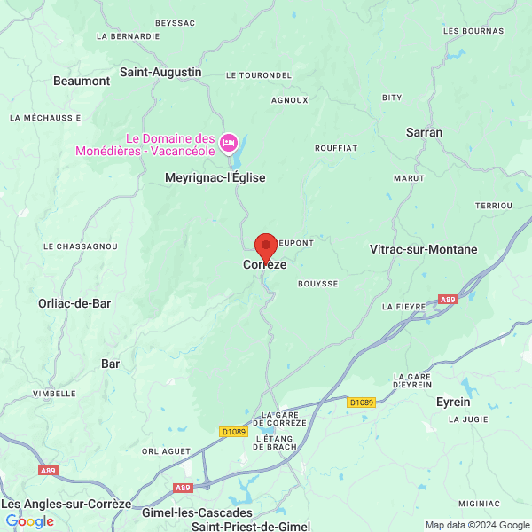 Corrèze - Google map