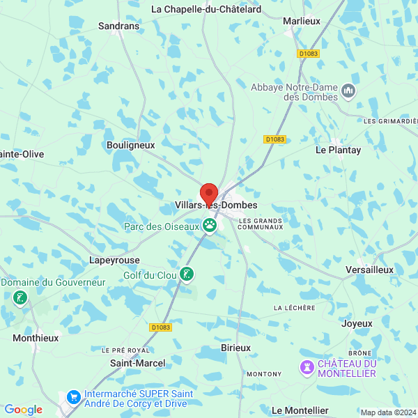 Villars-les-Dombes - Google map