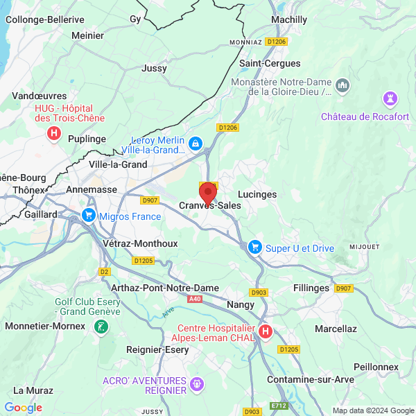 Cranves-Sales - Google map