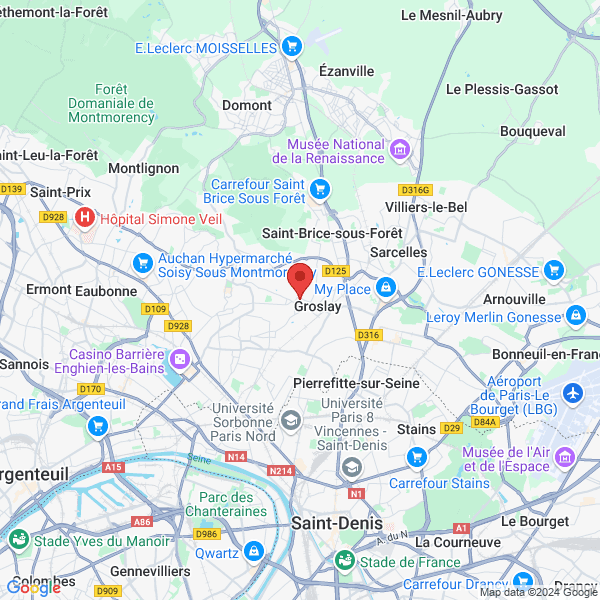 Groslay - Google map