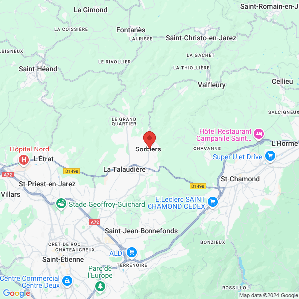 Sorbiers - Google map