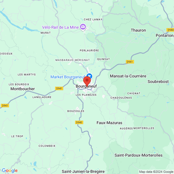 Bourganeuf - Google map