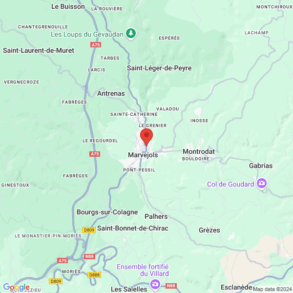 Marvejols - Google map