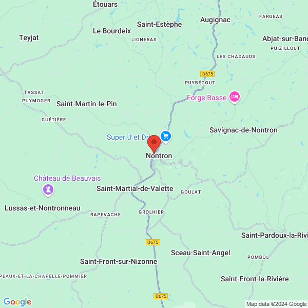 Nontron - Google map