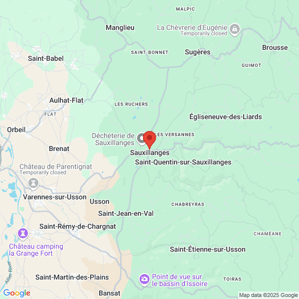 Sauxillanges - Google map