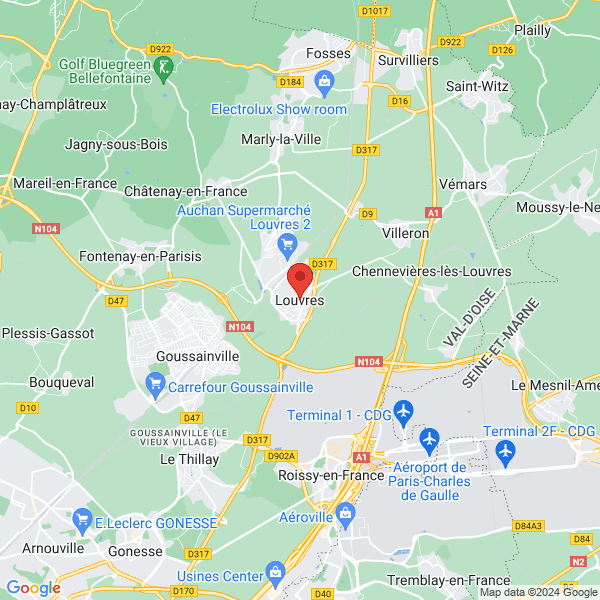 Louvres - Google map